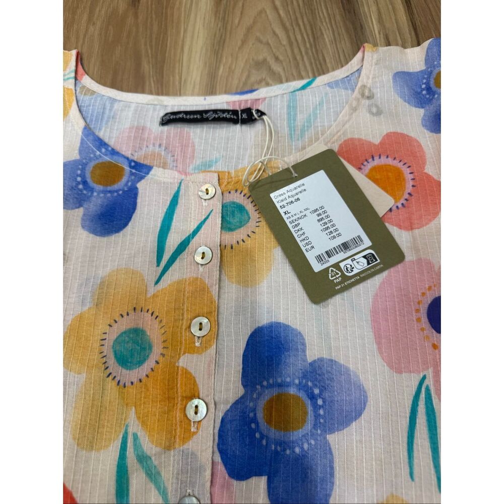 Gudrun Sjoden NWT “Aquarelle” woven dress size XL - Picture 6 of 8